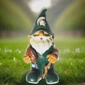 Michigan State Spartans NCAA 8" Tall Football Garden Gnome Sports Decor